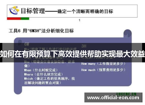 如何在有限预算下高效提供帮助实现最大效益