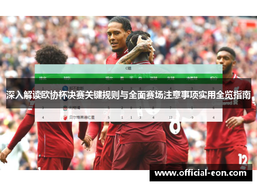 深入解读欧协杯决赛关键规则与全面赛场注意事项实用全览指南